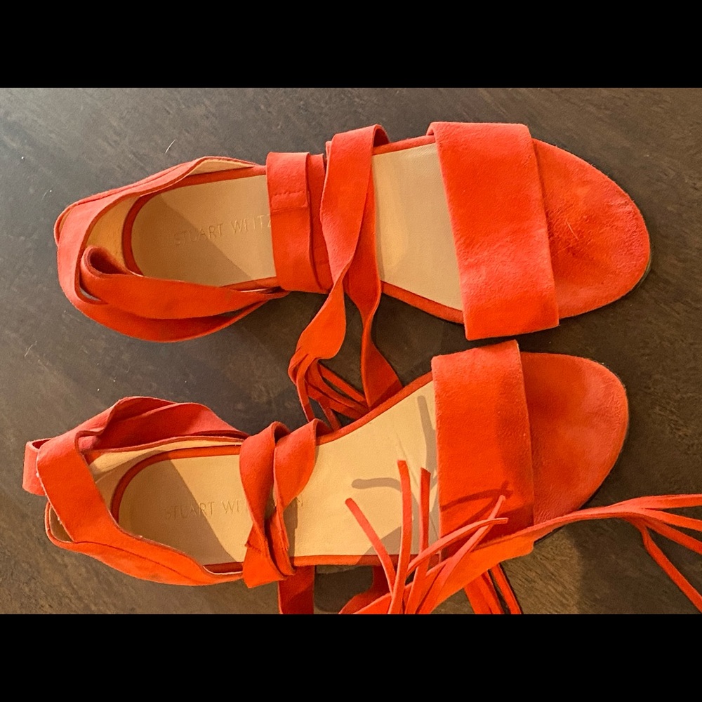 Stuart weitzman lace up sandals